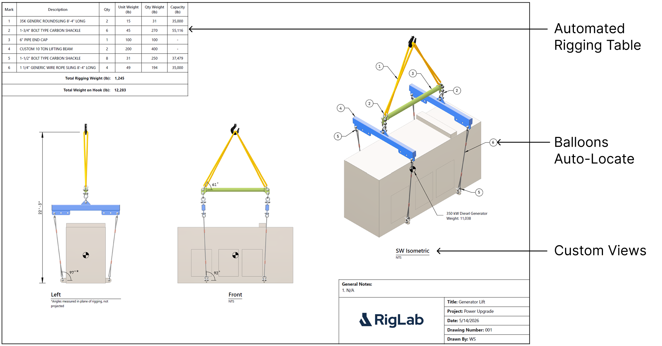 Generate Rigging Plans